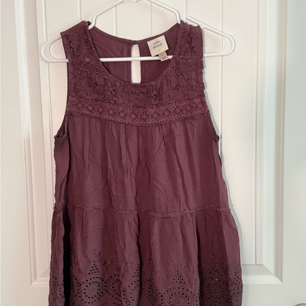 Knox Rose Mauve Lace Detail Top